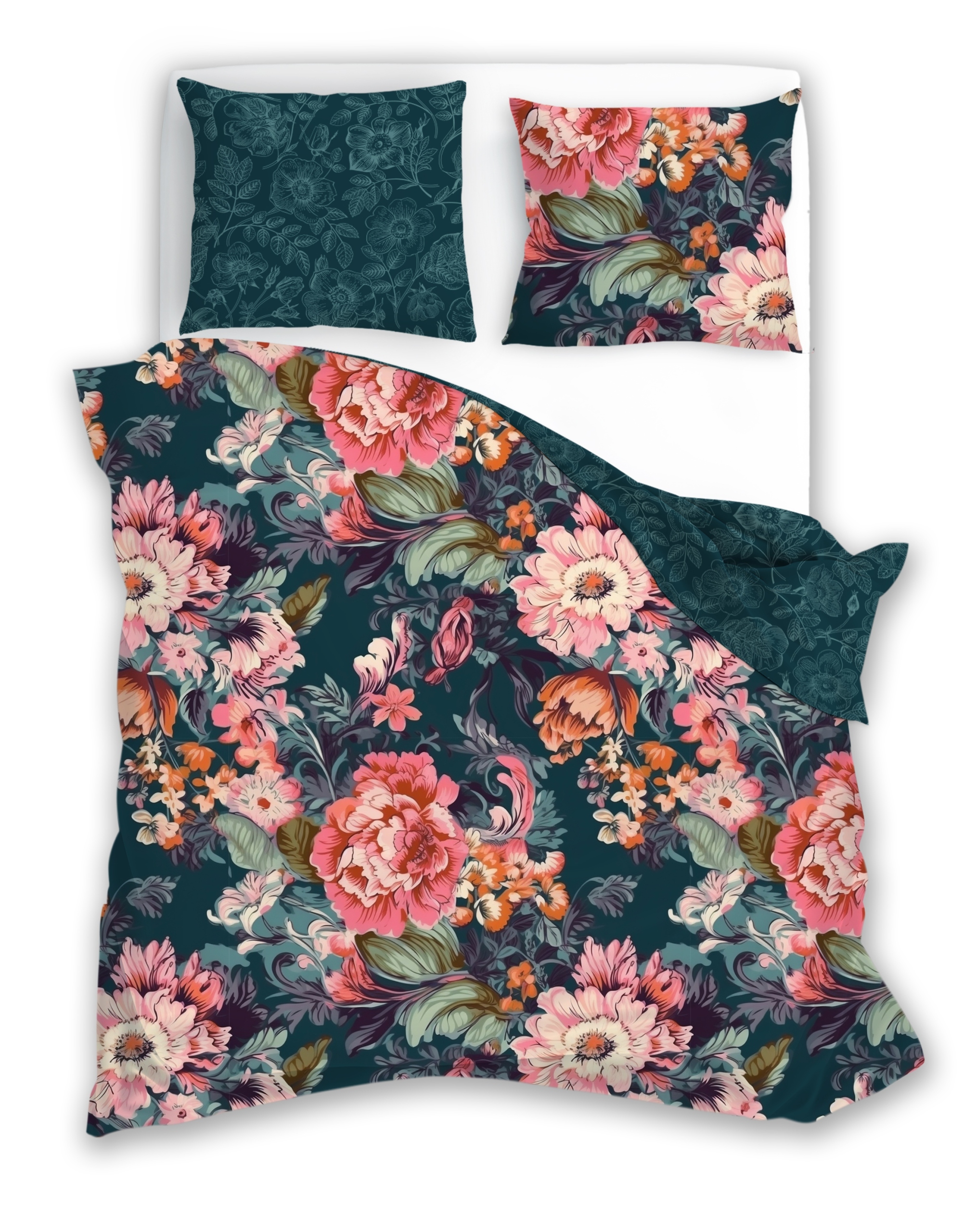 Elegantná Posteľná Bielizeň Kvitnúca Záhrada Kvety Listy Floral 220x200