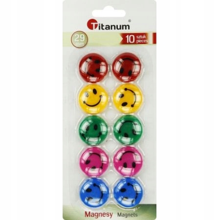 

Magnesy 10szt 29mm do tablic magnetycznych Smile K