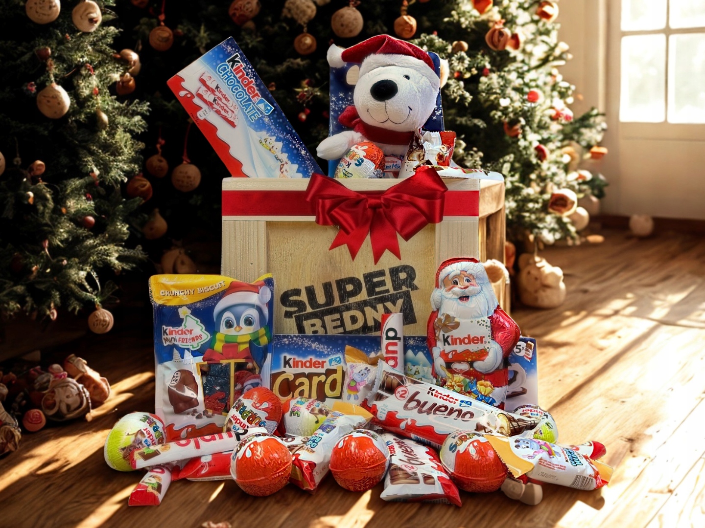 Levně Dárková Vánoční bedna s Kinder čokoládou a páčidlem, Narozeniny, Svátek