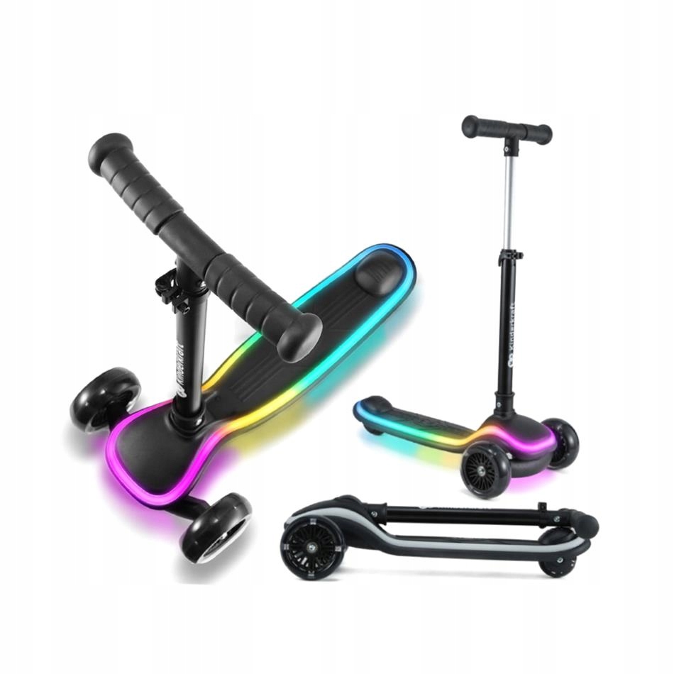 Kinderkraft Hulajnoga Dla Dzieci Raket 2 Led Składana ABEC-7 Dla 2 Latka+