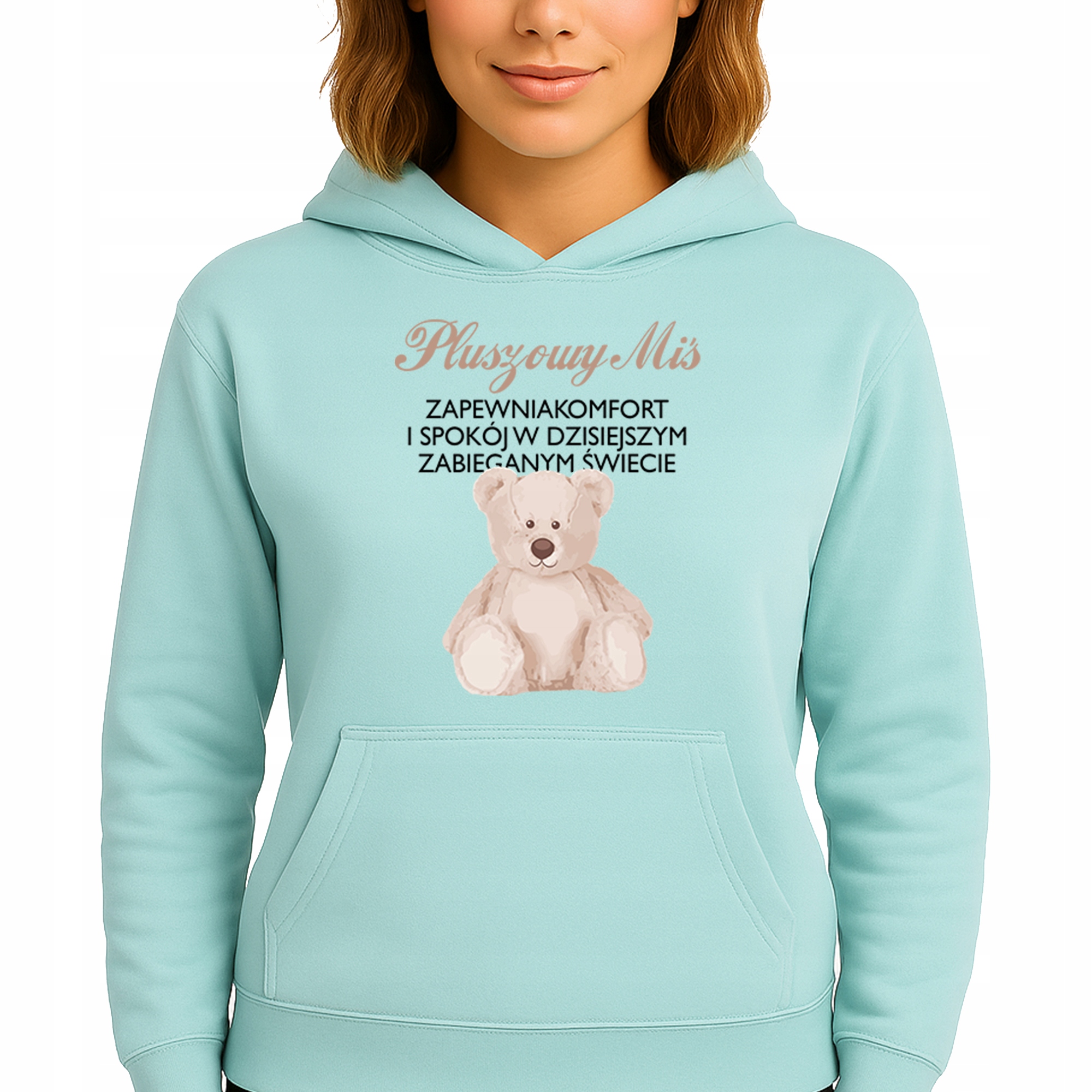 Mikina Mátová Hoodie S Kapucí Bavlněná Módní plyšový medvídek M