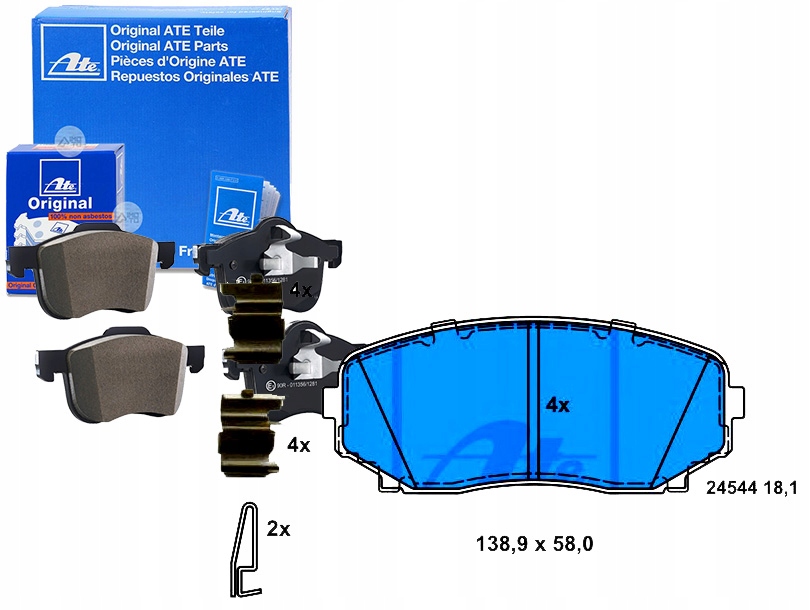 Brzdové Destičky Mazda Přední CX-7 CX-9 07- Ate Sada pro řidiče #35