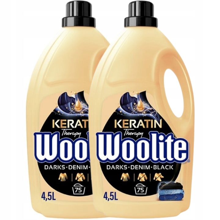 Levně Woolite Tekutý prací prostředek Dark Jeans 4,5L x2 150 praní