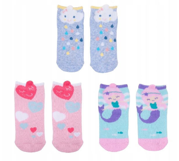 

3 Pak Skarpetki frotte element 3D 6-9 m 3 pary