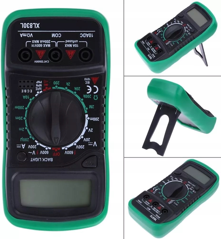 МУЛЬТИМЕТР ЖК-ЦИФРОВОЙ ИЗМЕРИТЕЛЬ ТОКА НАПРЯЖЕНИЯ ПРОФЕССИОНАЛЬНЫЙ АККУМУЛЯТОР 9В ЧЕХОЛ