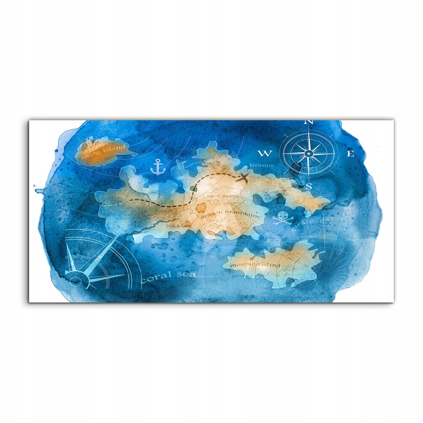 

Obraz akrylowy 140x70 wiszący Mapa Vintage Retro