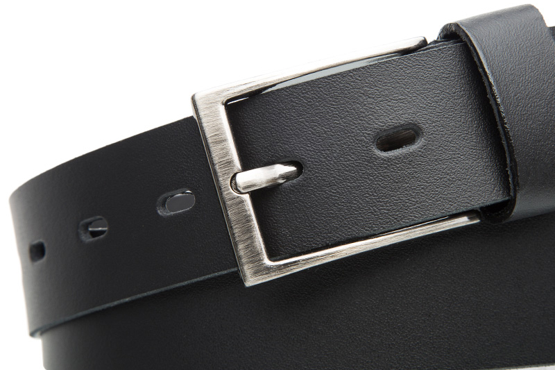 Pasek skórzany męski czarny do spodni Betlewski Model DW35-0