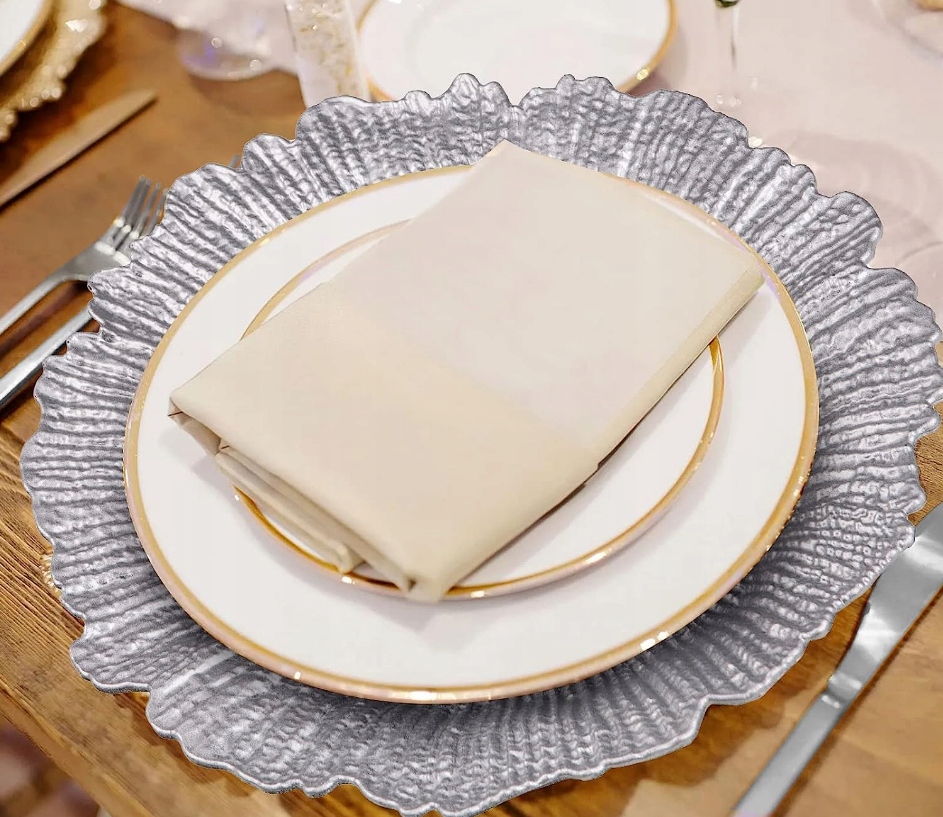 PODTALERZ PODSTWKA POD TALERZ Ø 33 DP408B srebrny Marka Madex