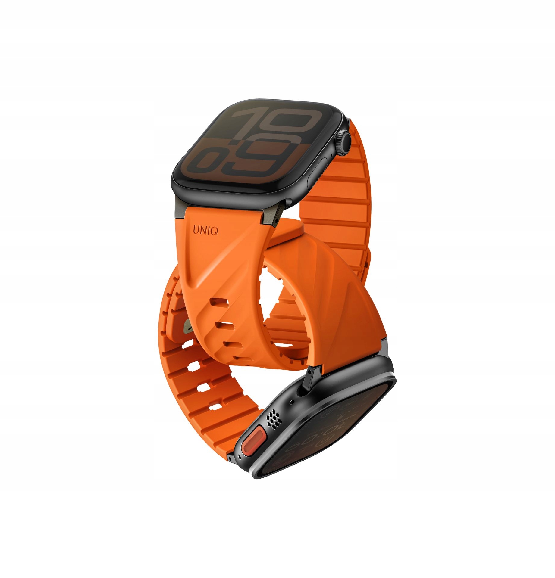 Uniq Fluo magnetický řemínek pro Apple Watch 49/46/45/44/42/41/40 mm,orange