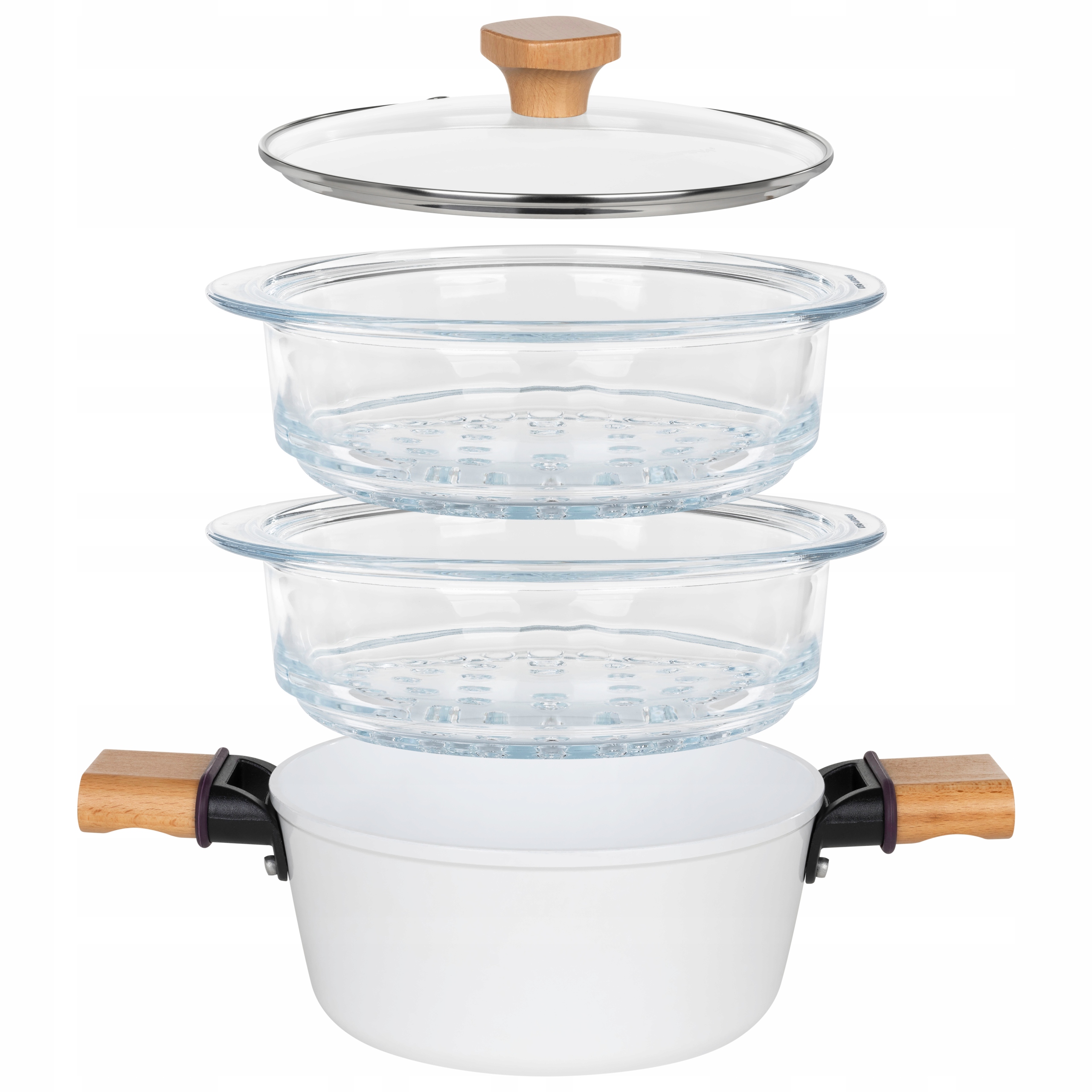 

Garnek Do Gotowania Na Parze Parowar 20CM +2 Sita