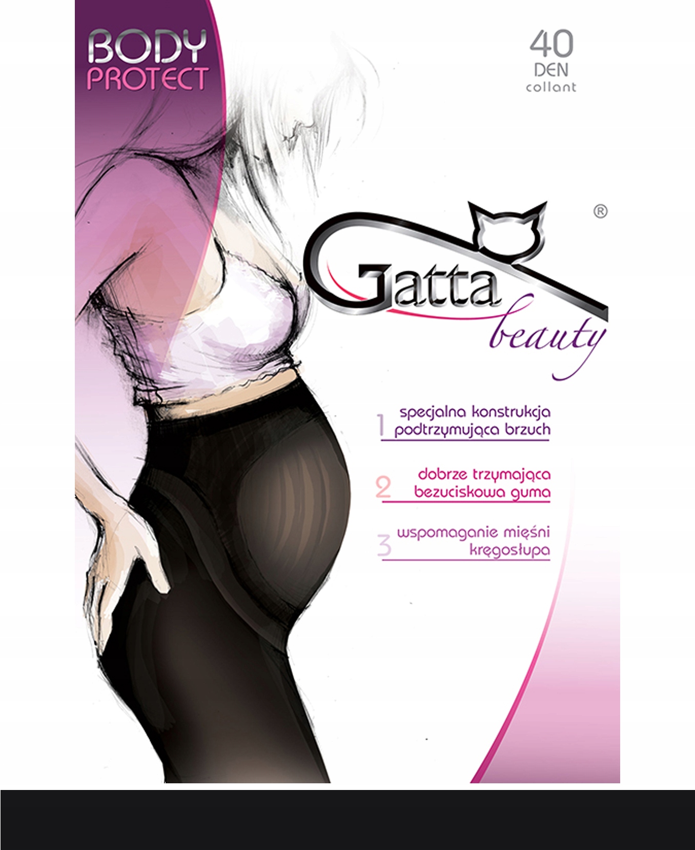 GATTA BODY PROTECT 40 Rajstopy wz.00/5-XL/Nero