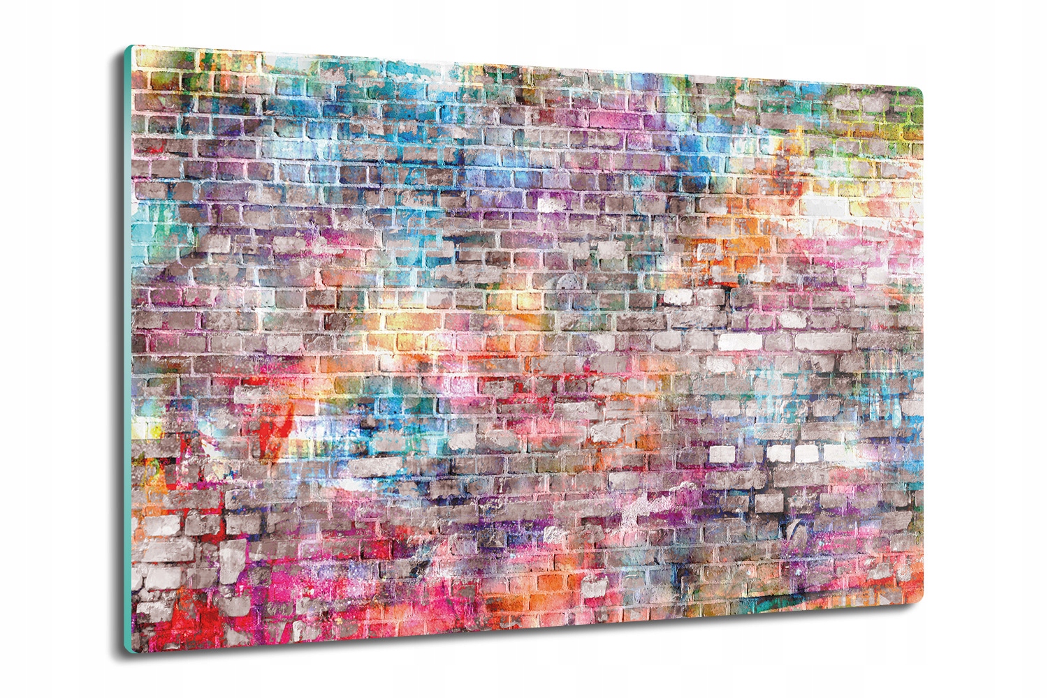 Deska na krájení Tvrzené Sklo do kuchyně 80x52 Ulice graffiti cihla