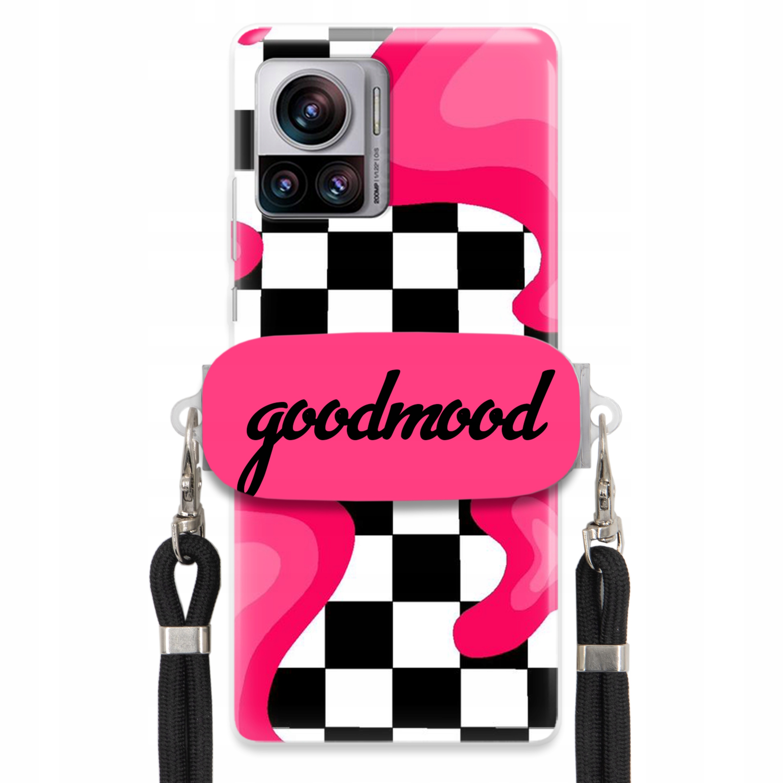 Pouzdro Pro Motorola Edge 30 Ultra Sada Pouzder Držák Na Vodítko Černá Módní Splash