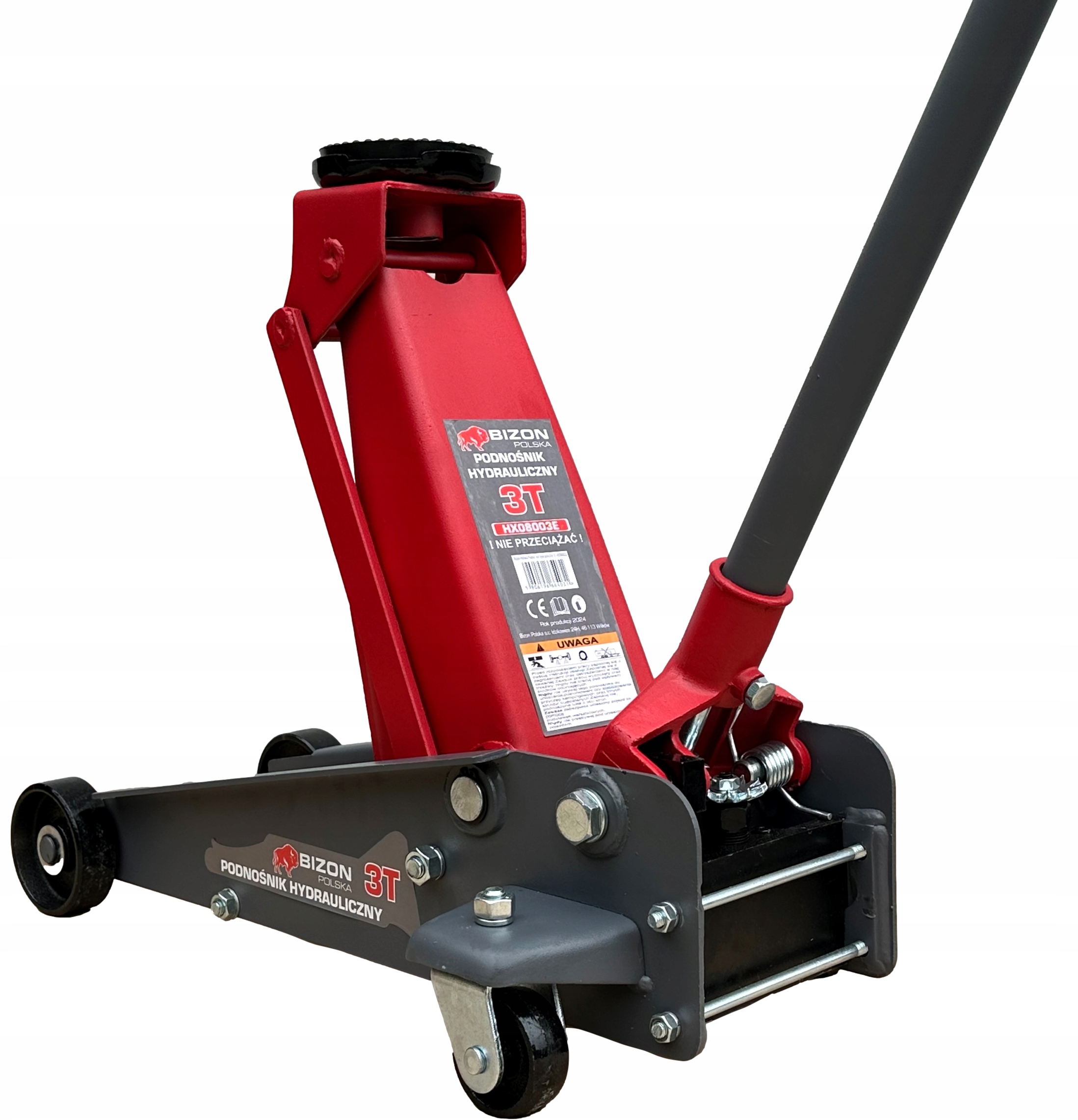 PODNOŚNIK SAMOCHODOWY HYDRAULICZNY ŻABA 3T LEWAREK 3TONY 135-500mm BIZON PL Marka inna