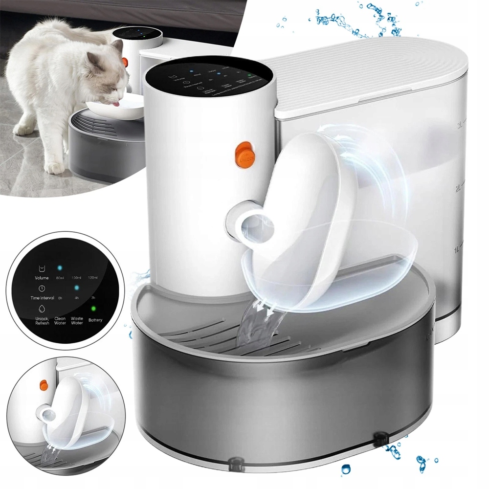 Levně Automatická Fontána Pro Zvířata S Nádrží 3L A Nízkou Hlučností
