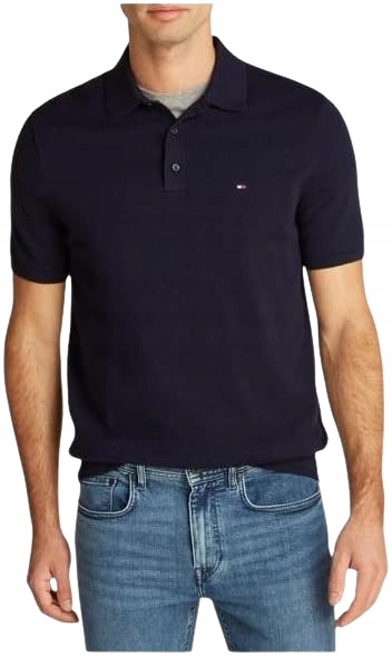 Tommy Hilfiger Tmavě Modrá Polokošile S Logem A Krátkým Rukávem L 6FA