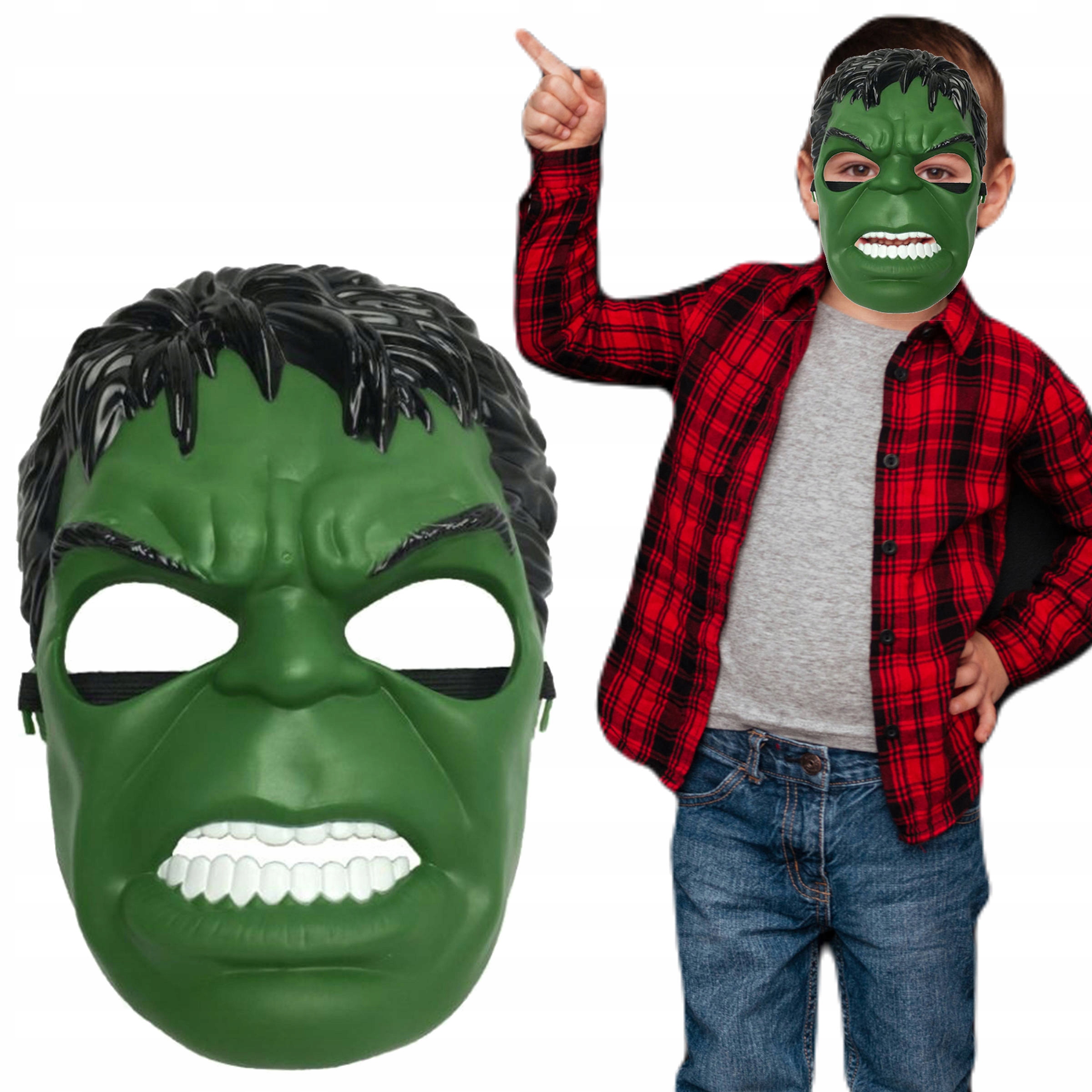 

Hulk Avengers Maska Dla Dzieci Superbohater Gumka