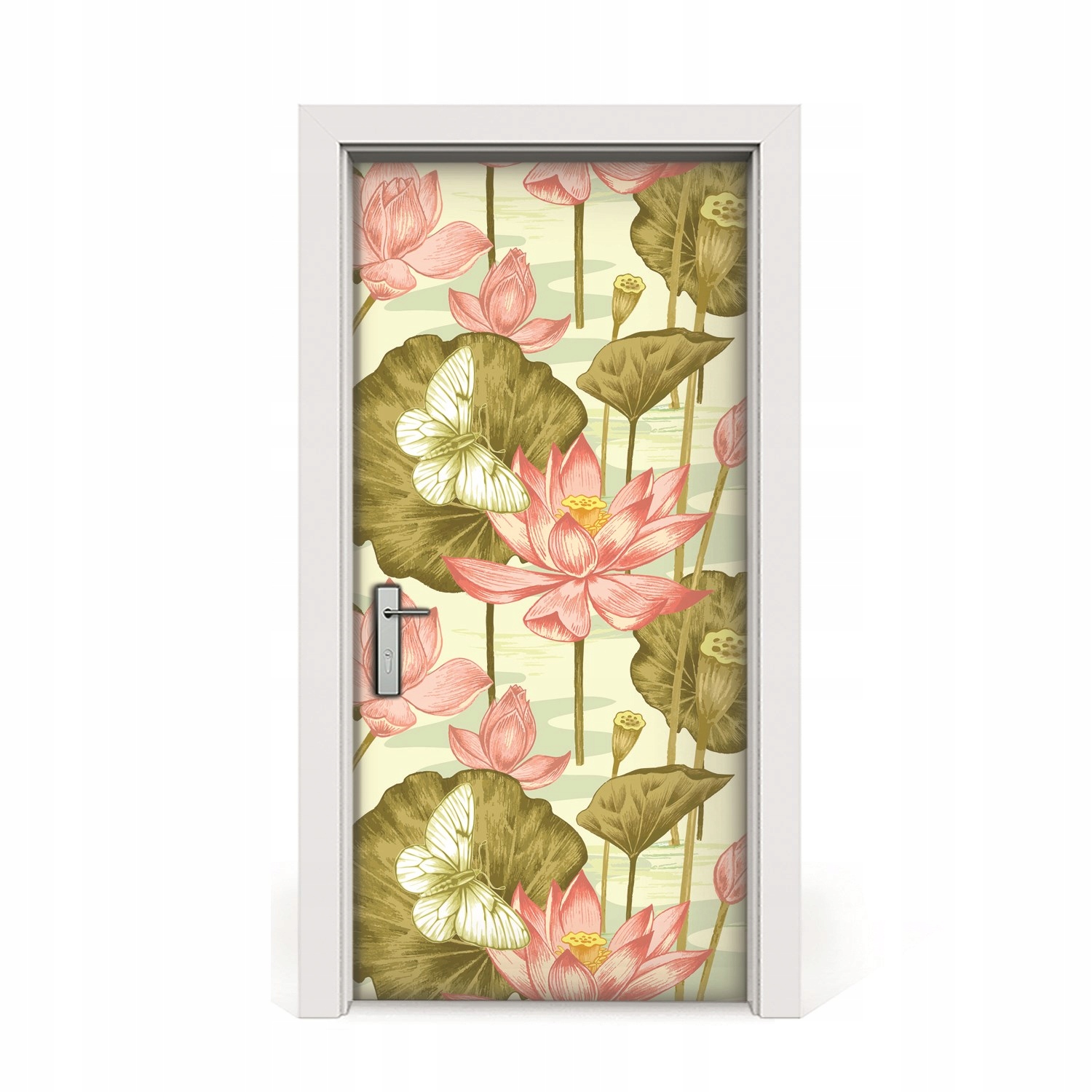 

Okleina naklejka drzwi Lilie w stylu retro 95x205