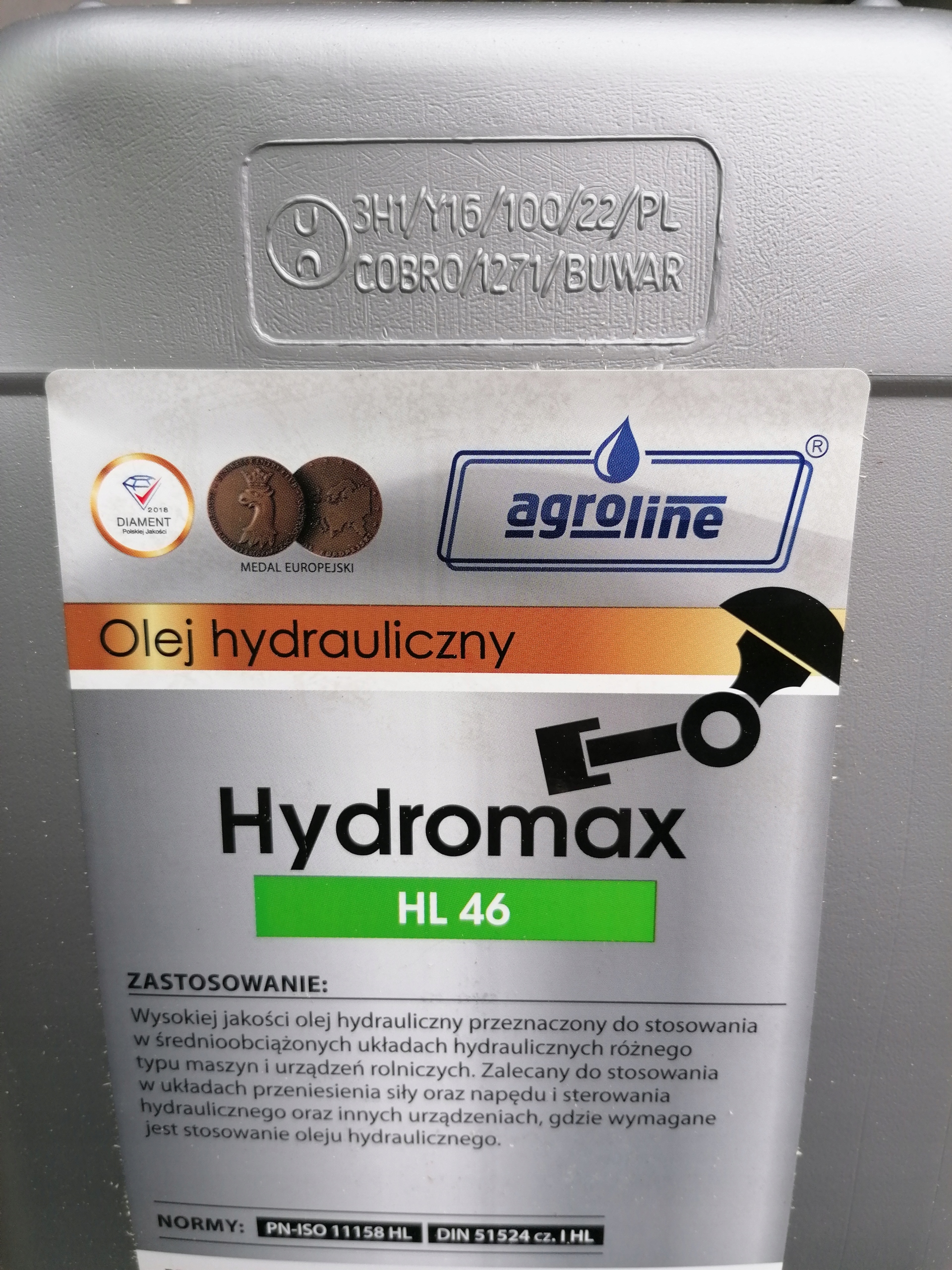 

Olej hydrauliczny Hl 46 opakowanie 10l