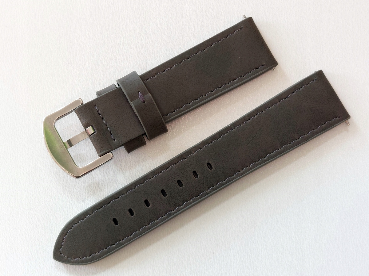 Pasek do zegarka, smartwatcha 18 mm szary EKOSKÓRA Marka Inna