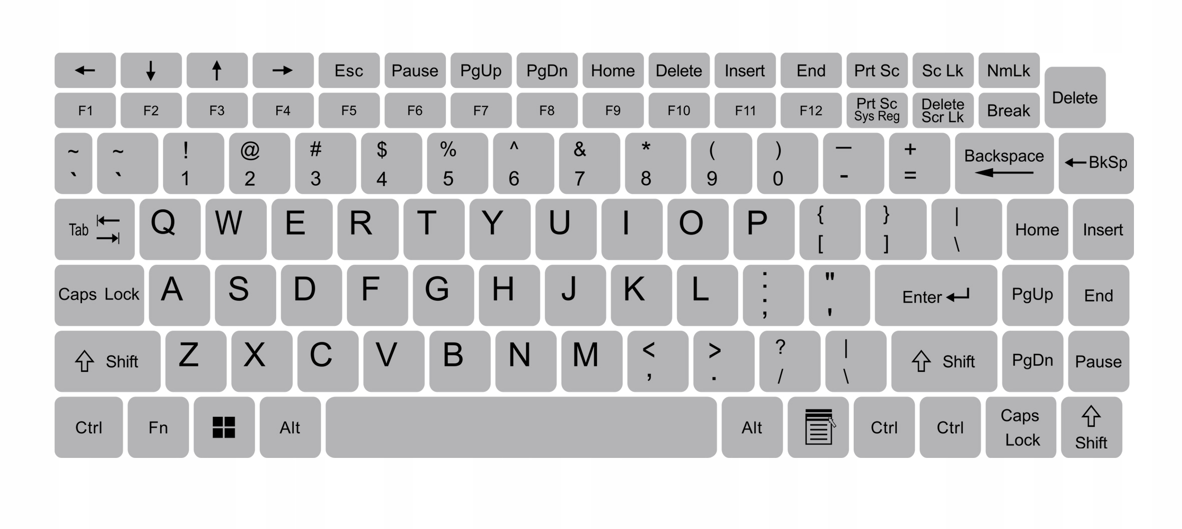 

Naklejki na klawiaturę laptopa i Pc 13x13 Srebrne