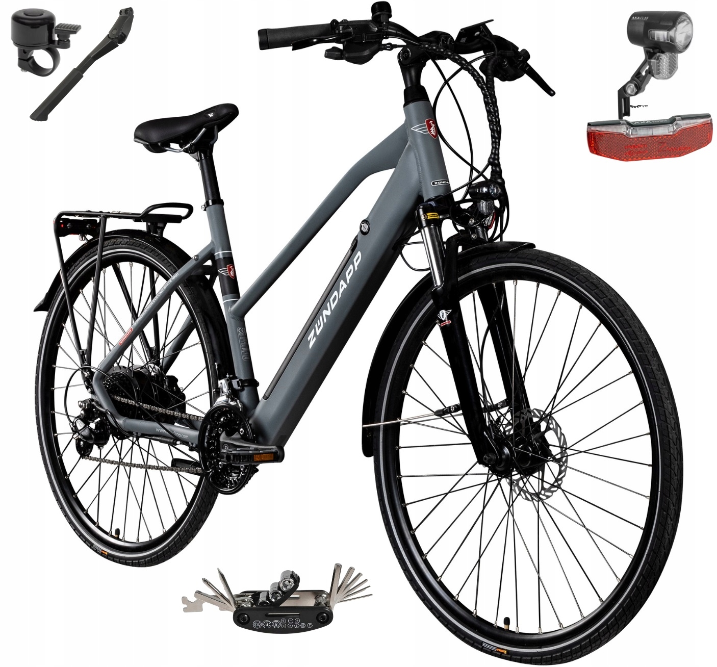 Rower Elektryczny Damski Męski Trekkingowy 28 250W Shimano Hydraulika Alu