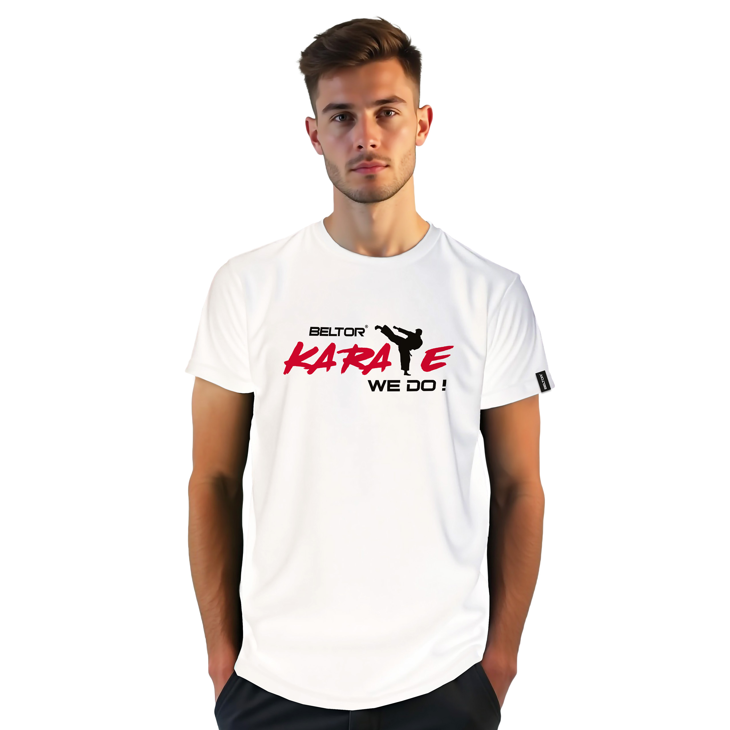 Beltor Koszulka Karate Geri T-shirt Biała Pod Kimono Na Wf r. XL