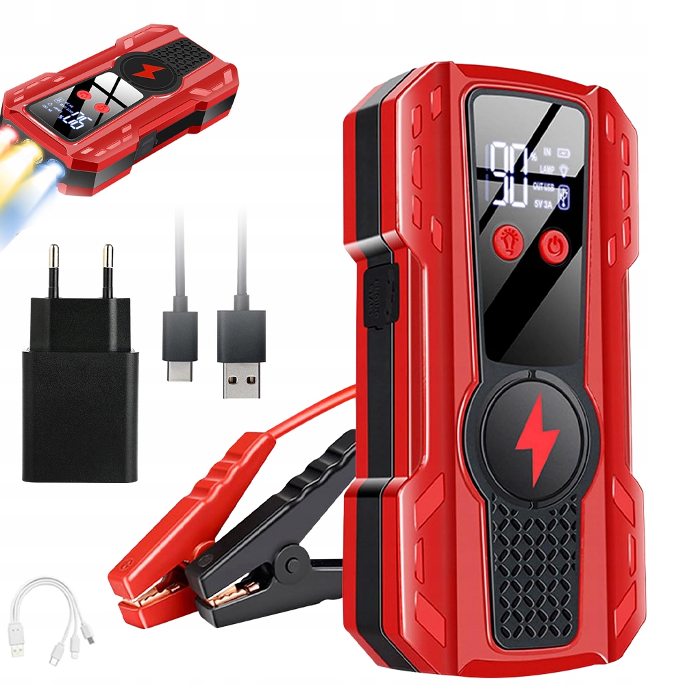 Jump Starter Powerbank 12V 1000A Startovací Zařízení Do Auta Start