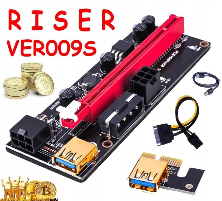 Riser 009S GOLD Najnowszy model! USB 3.0 PCI-E Producent Zortrax