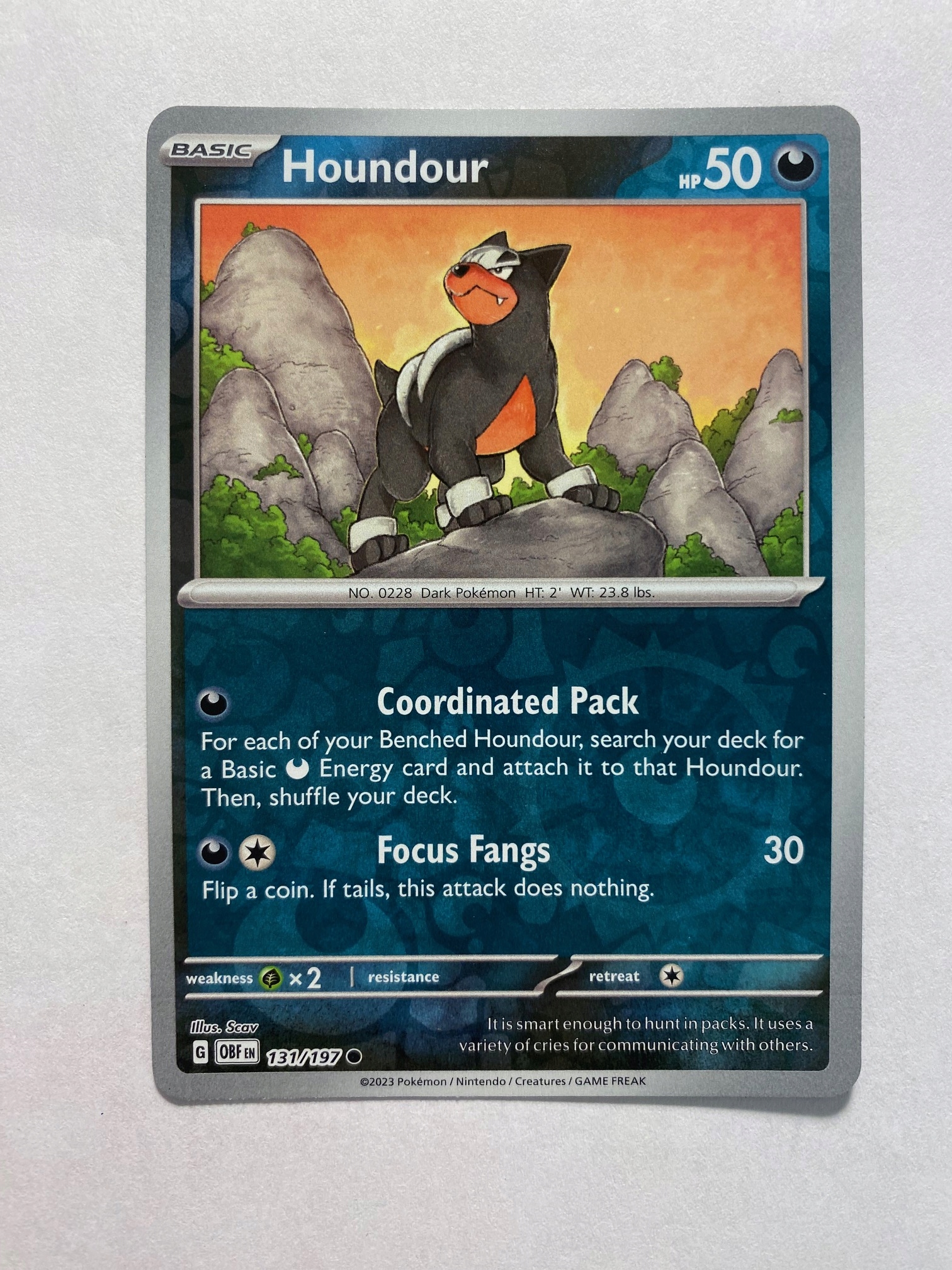 Obsidian Flame Reverse 131/197 Houndour