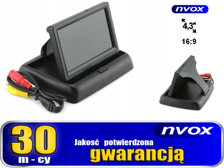 NVOX Monitor cofania 4.3'' cale LCD MONITORING 12V EAN (GTIN) 5901867721327