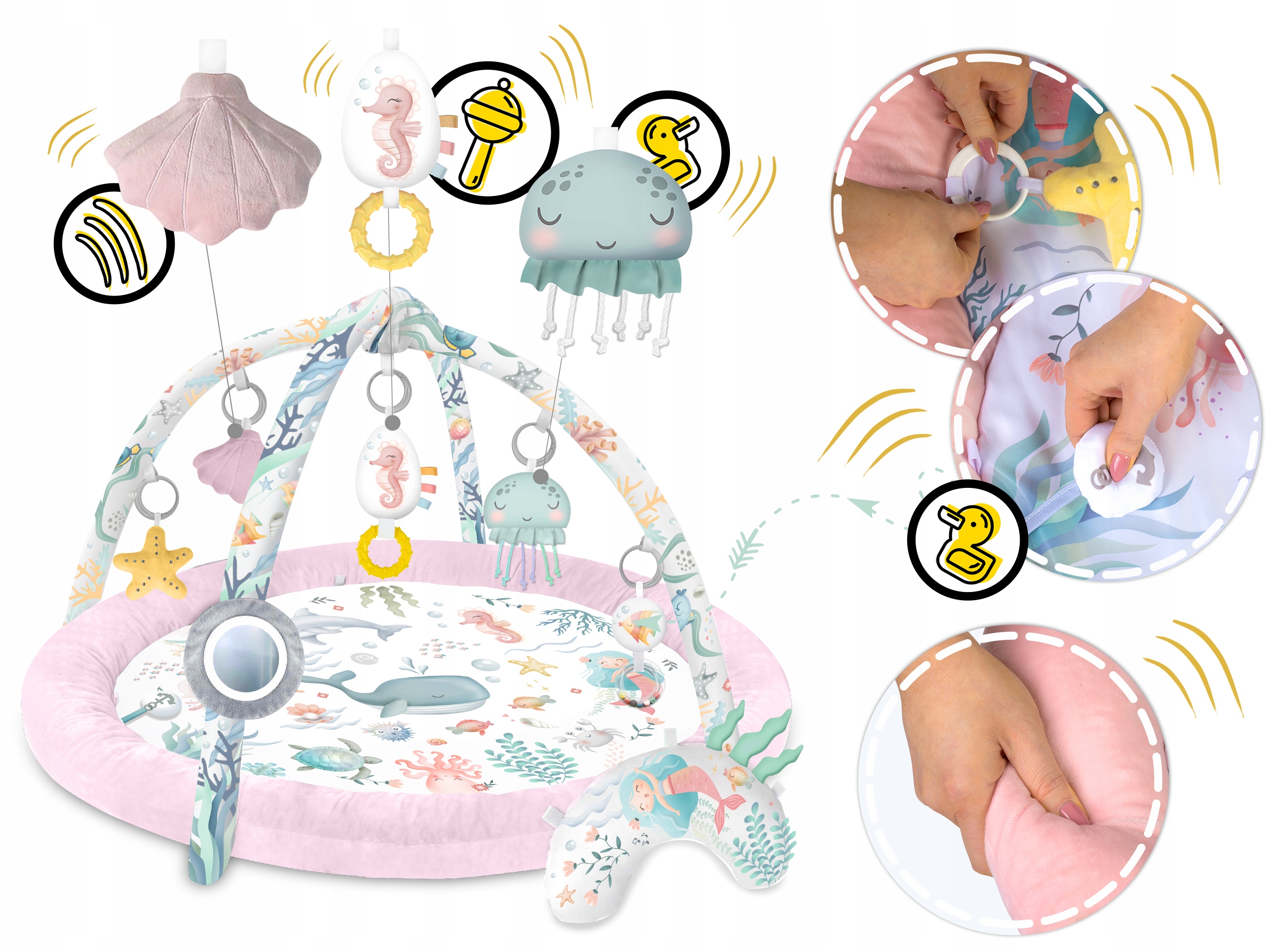 MATA EDUKACYJNA DLA DZIECKA 0+ NIEMOWLAKA KOKON KOJEC GNIAZDO + ZABAWKI EAN (GTIN) 59009090877734