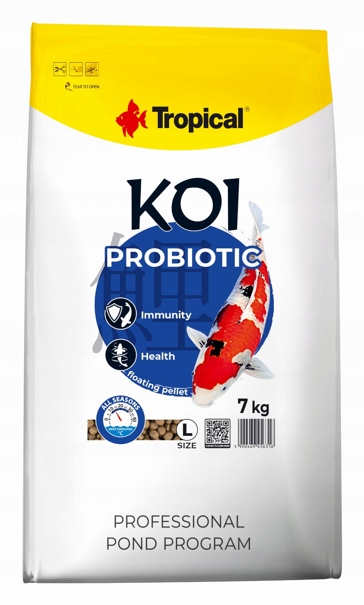

Tropical Koi Probiotic Pellet L 7KG Pokarm Premium