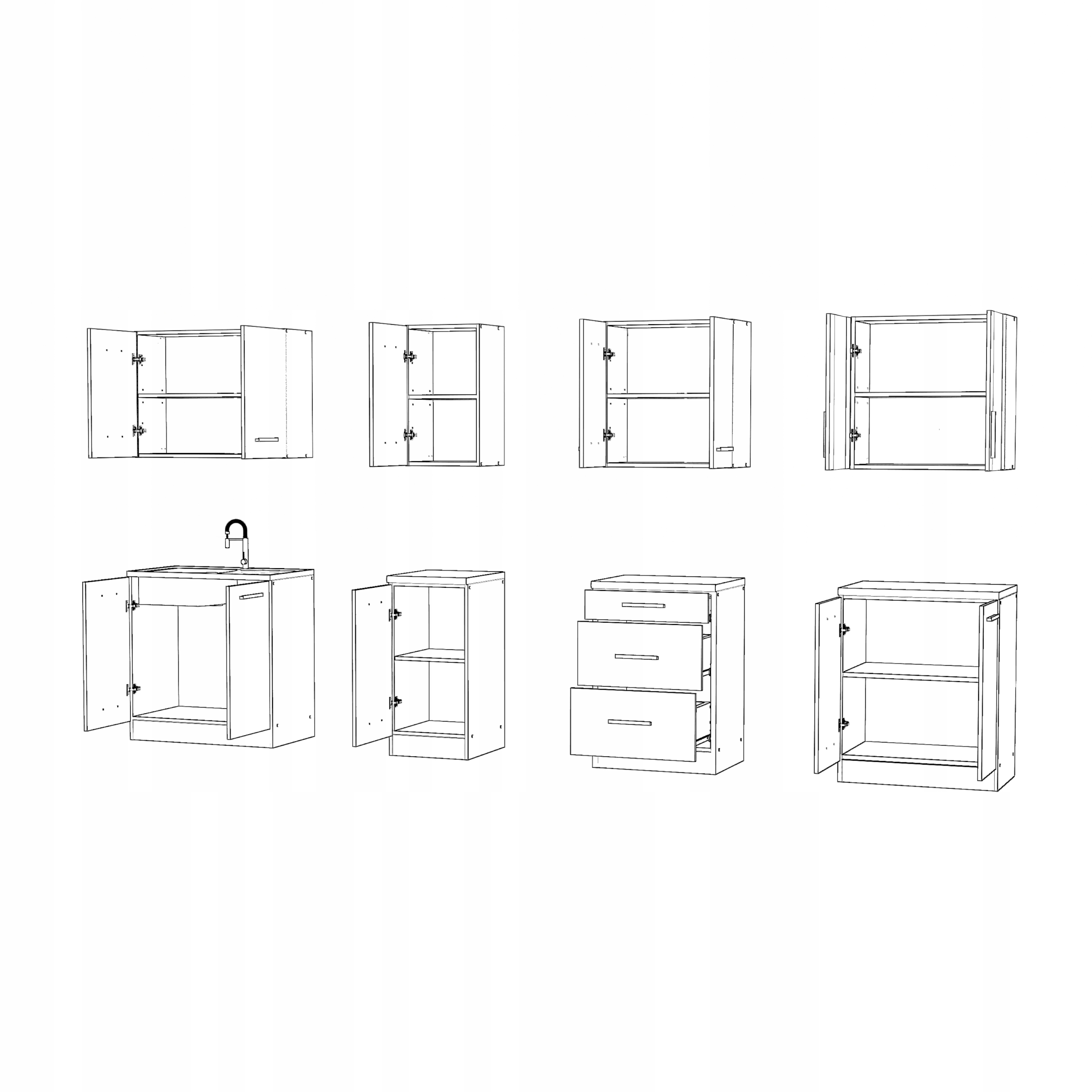 Meble kuchenne Zestaw mebli Kuchnia REMO 2.6m BUTELKOWA ZIELEŃ KW Kod producenta BL_MINI_MK