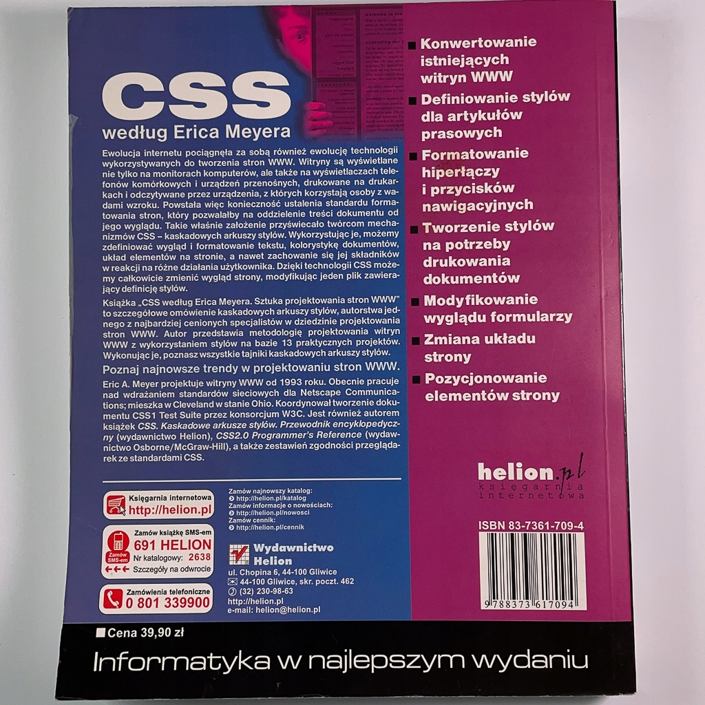 CSS wg Erica Meyera Sztuka projektowania stron WWW Gatunek Webmastering