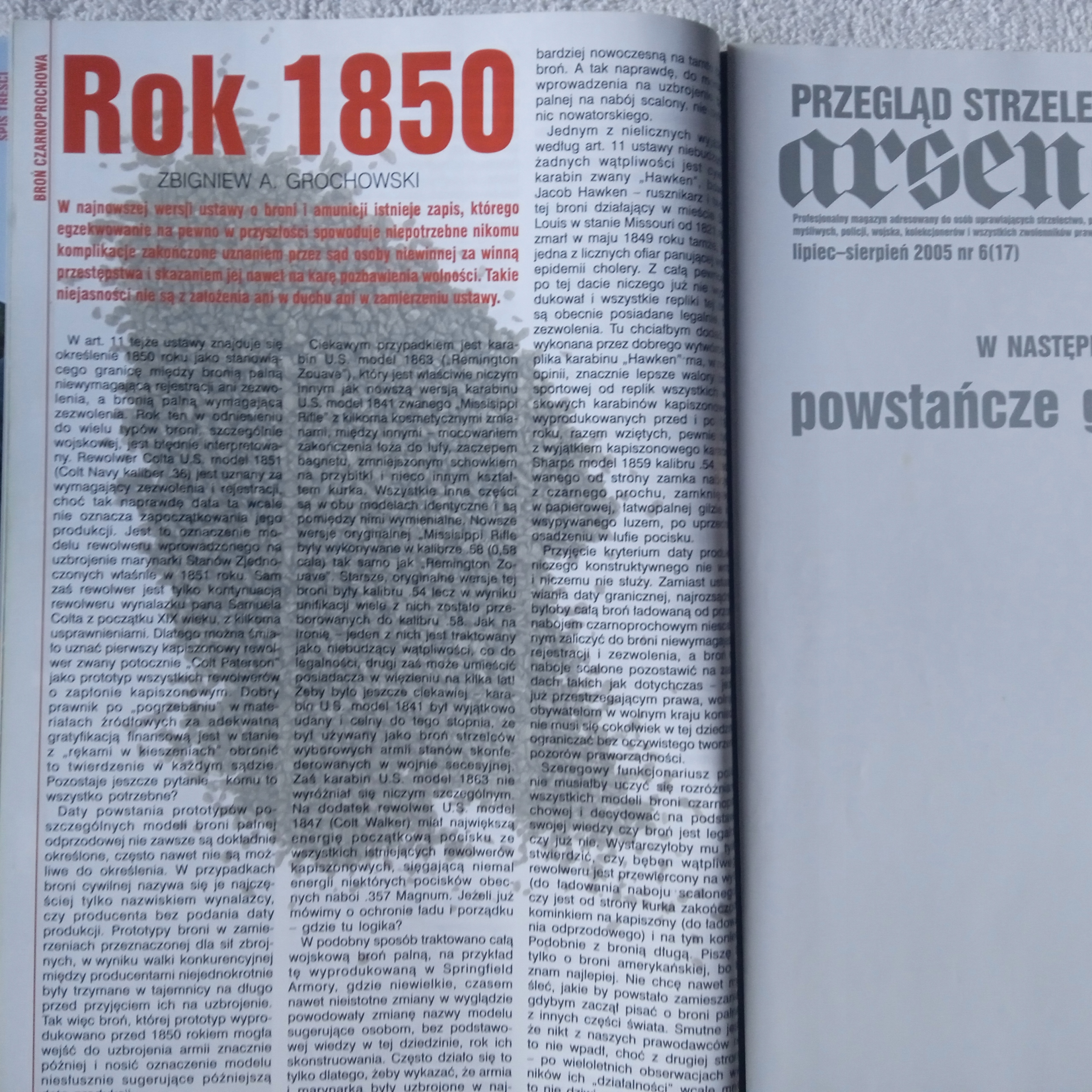 Przegląd strzelecki Arsenał nr 6(17) - 2005 r. ISSN 1731190X