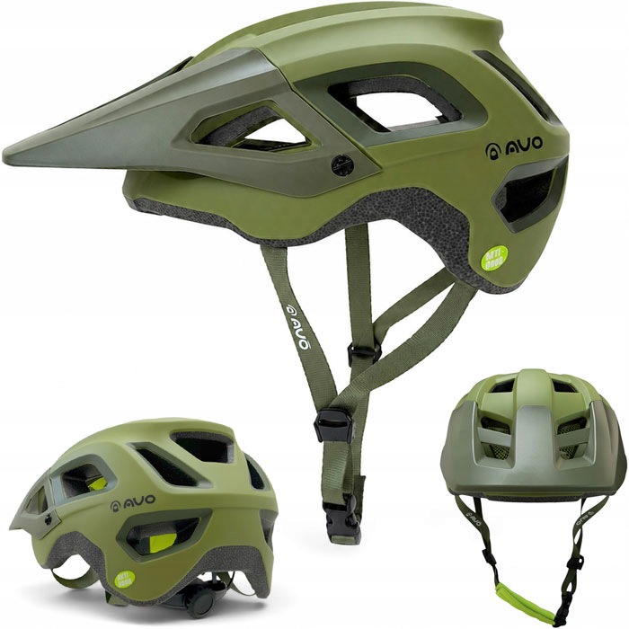 Cyklistická přilba Moon velikost M (55-58 cm) Olivová Zeleň