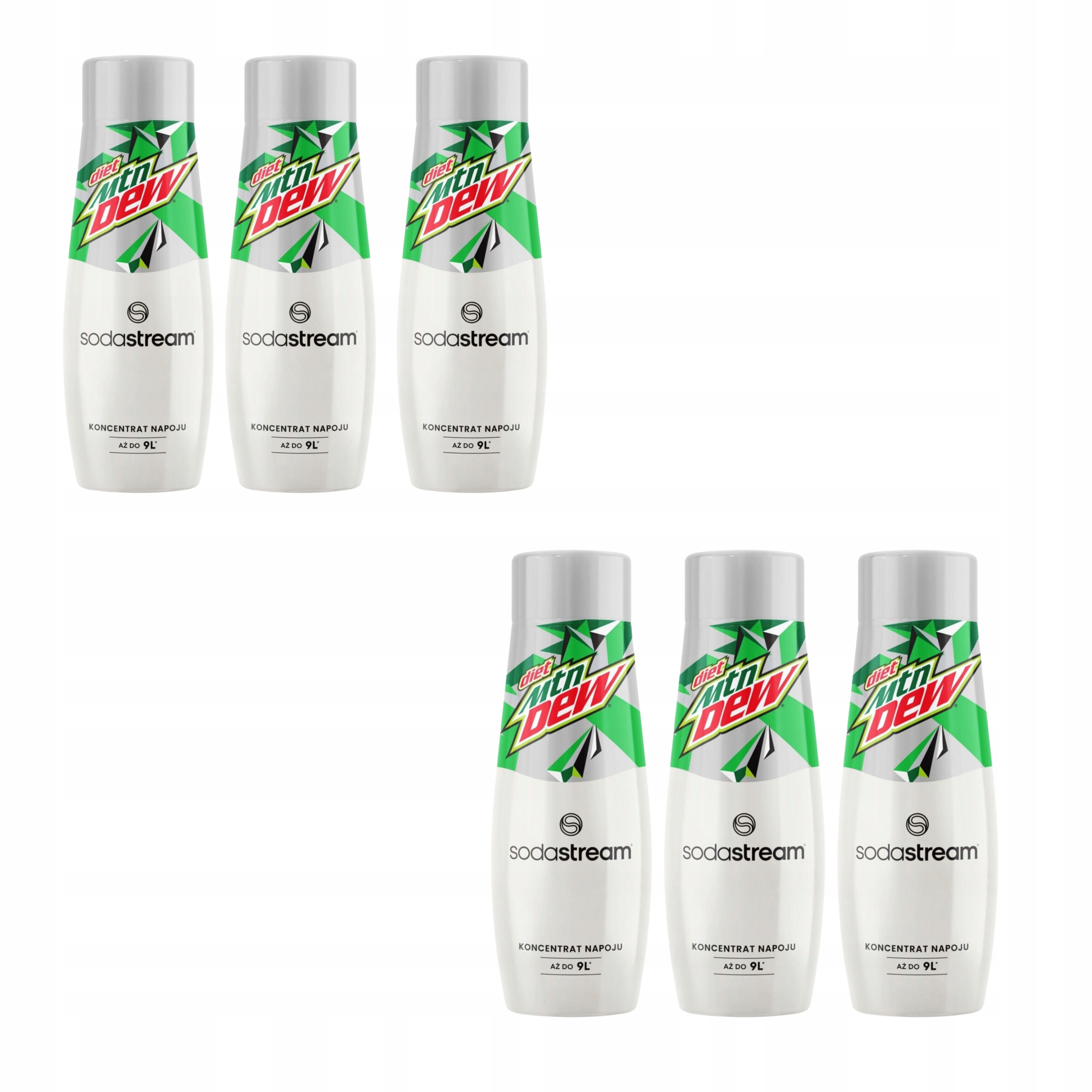 Levně Sirup koncentrát SodaStream Mountain Dew Lght 440 ml pro vodu bez cukru x6