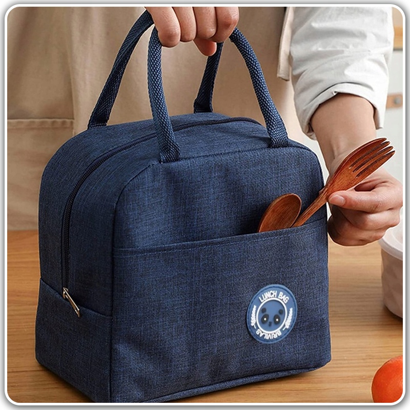 TORBA TERMICZNA ŚNIADANIOWA IZOLACYJNA NA JEDZENIE PIKNIK PLAŻĘ LUNCH BOX Wysokość 19.5 cm