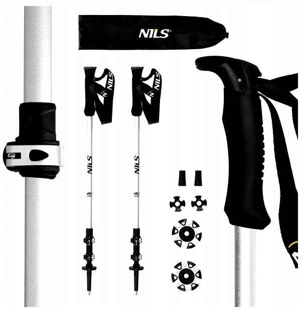 Trekkingové hole skládací nastavitelné pro turistiku a chůzi v horách