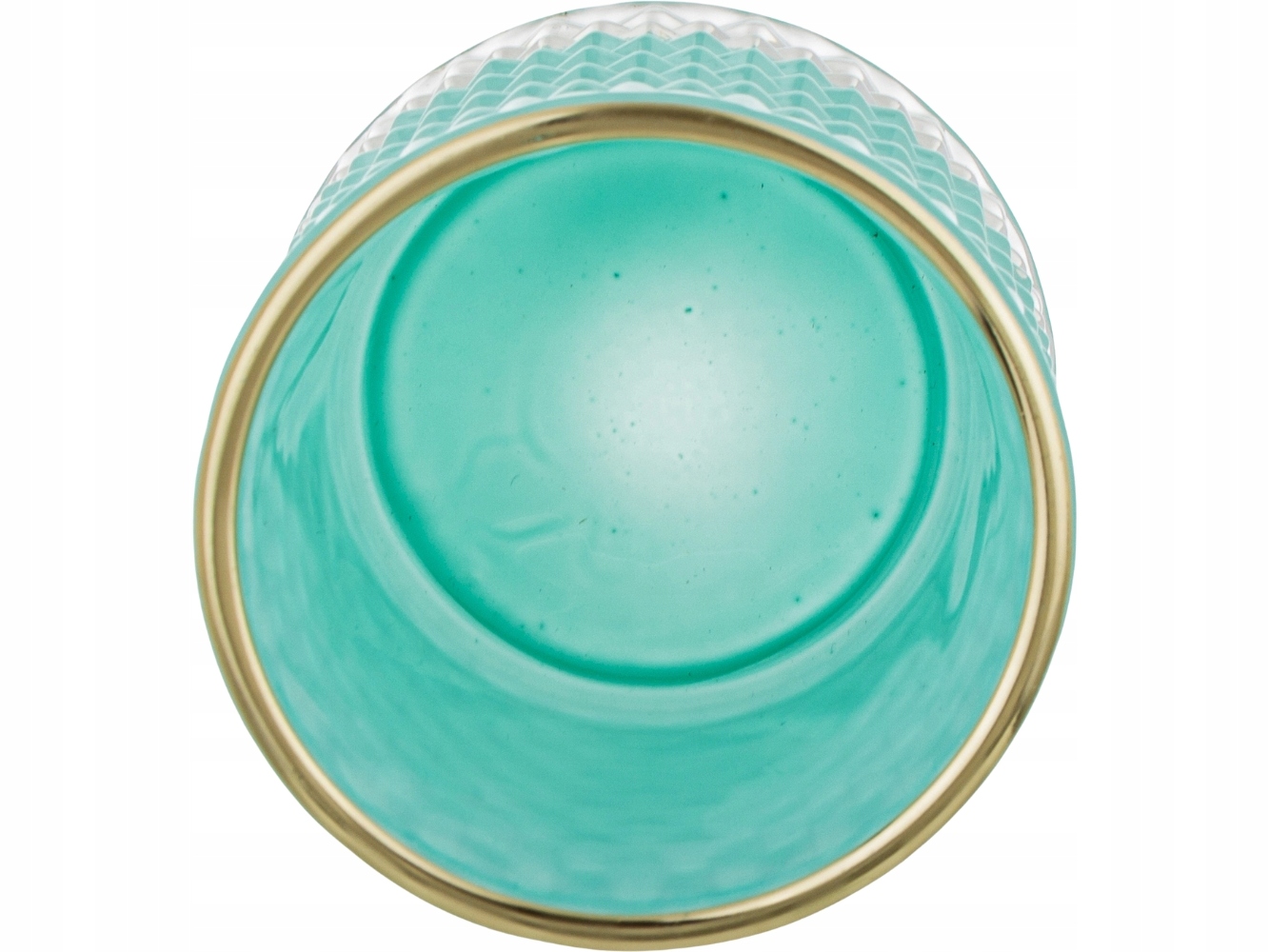 SZKLANY Pojemnik 14 x 8,5 cm NA WACIKI PŁATKI KOSMETYCZNE - Miętowy Pojemność 200 ml