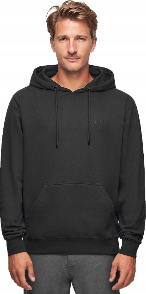 Alpinus Lugano Pánská Mikina Klokanka Černá, velikost 2XL