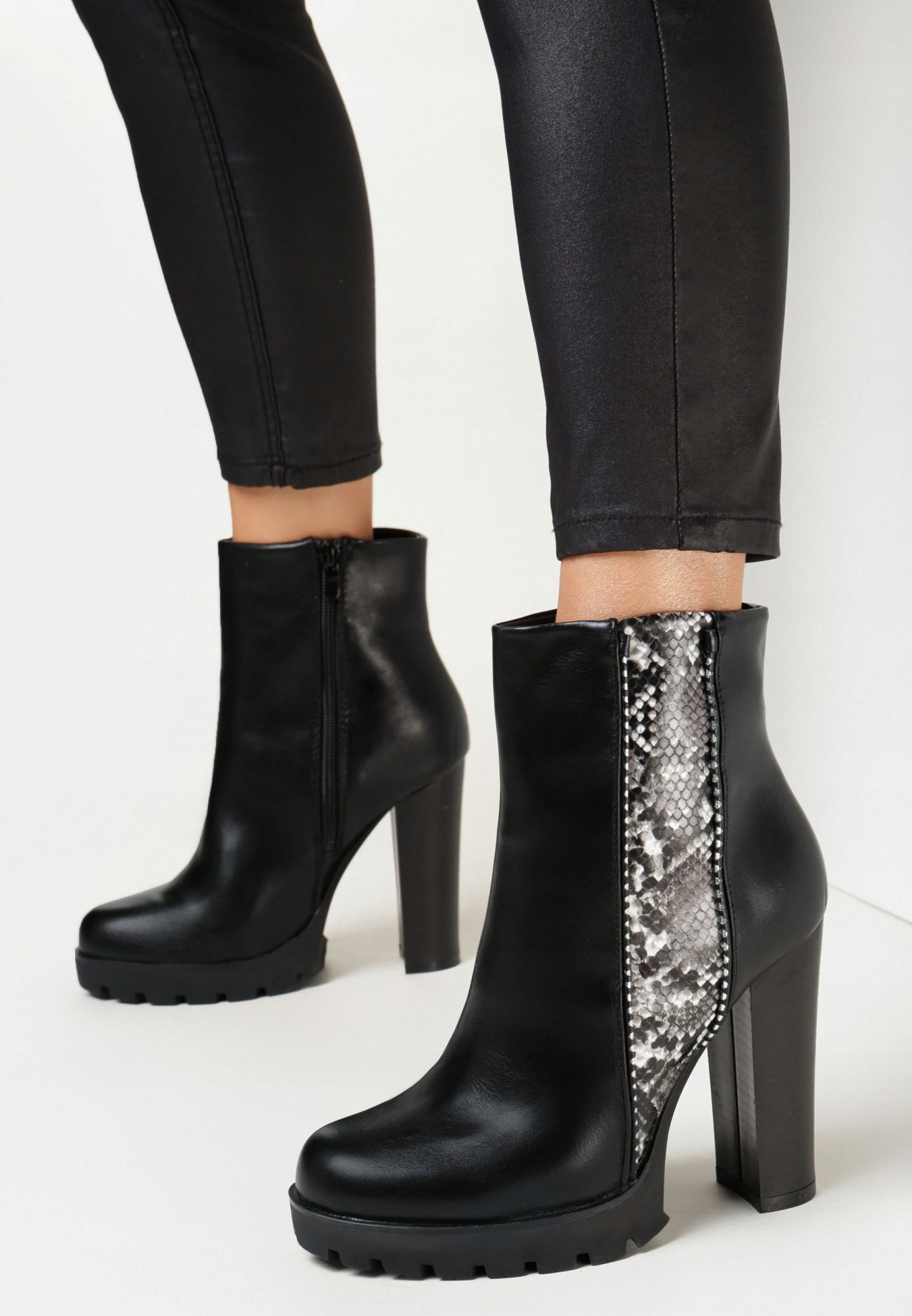 Born2Be Czarne Botki damskie 37 Ekoskóra