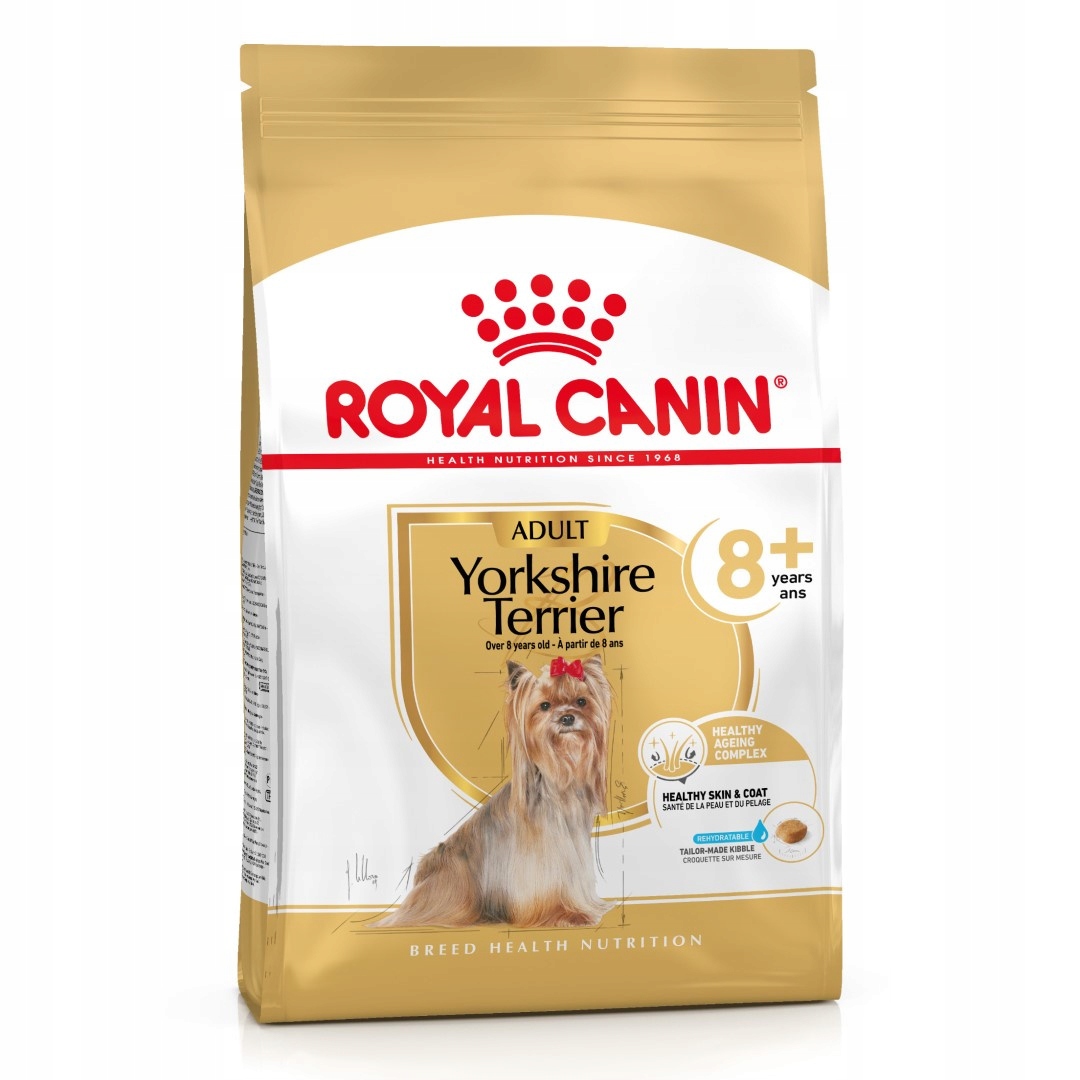 Royal Canin Yorkshire Terrier Adult 8+ 3kg Karma Sucha Dla Dojrzałych Psów