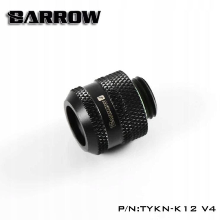 Barrow Hardtube Złączka zaciskowa 12mm G1/4 Cala czarna