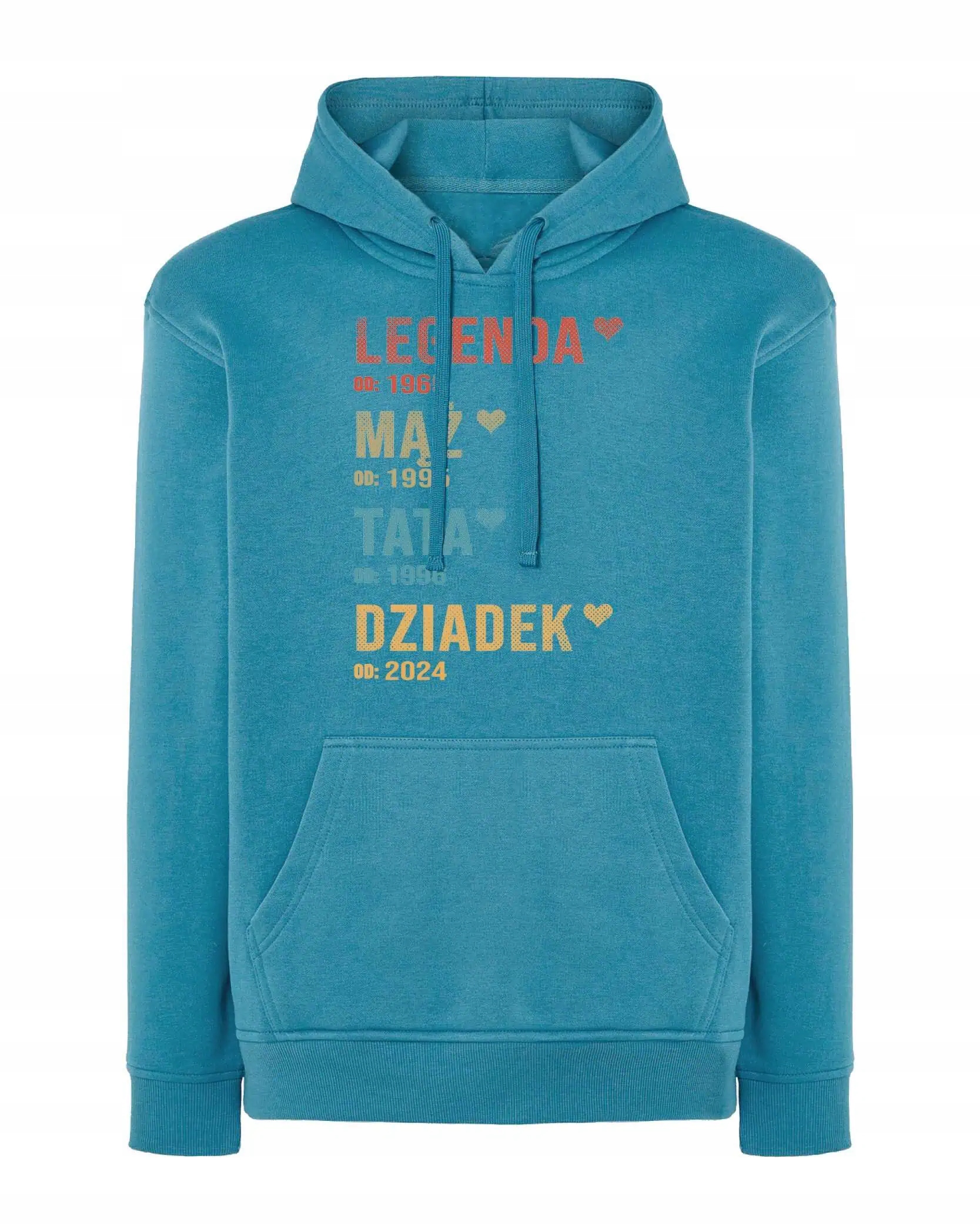 Mikina s kapucí personalizovaná dárek pro tatínka, manžela dědečka Modrá M