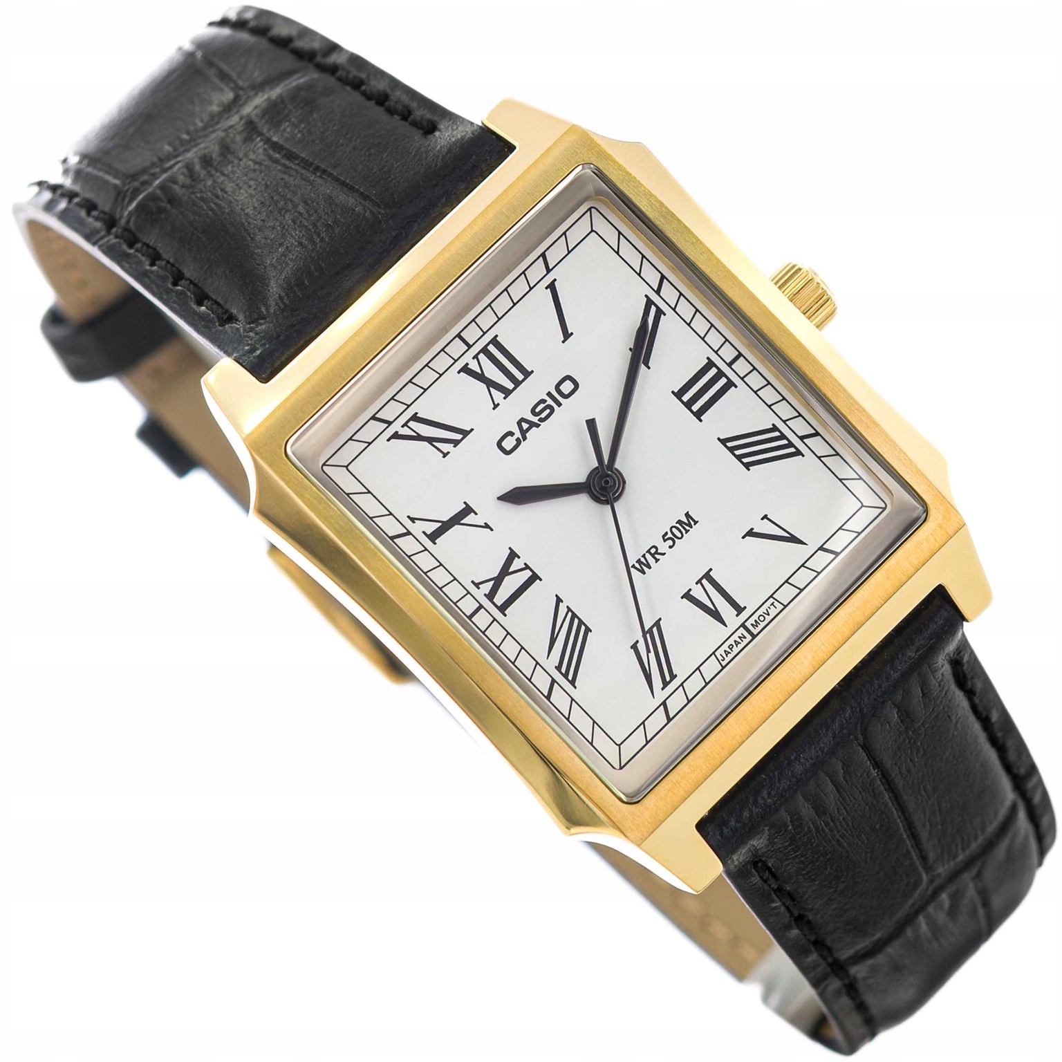 Pánské Hodinky Casio MTP-B190GL-7BVEF Černé S Klasickým Řemínkem