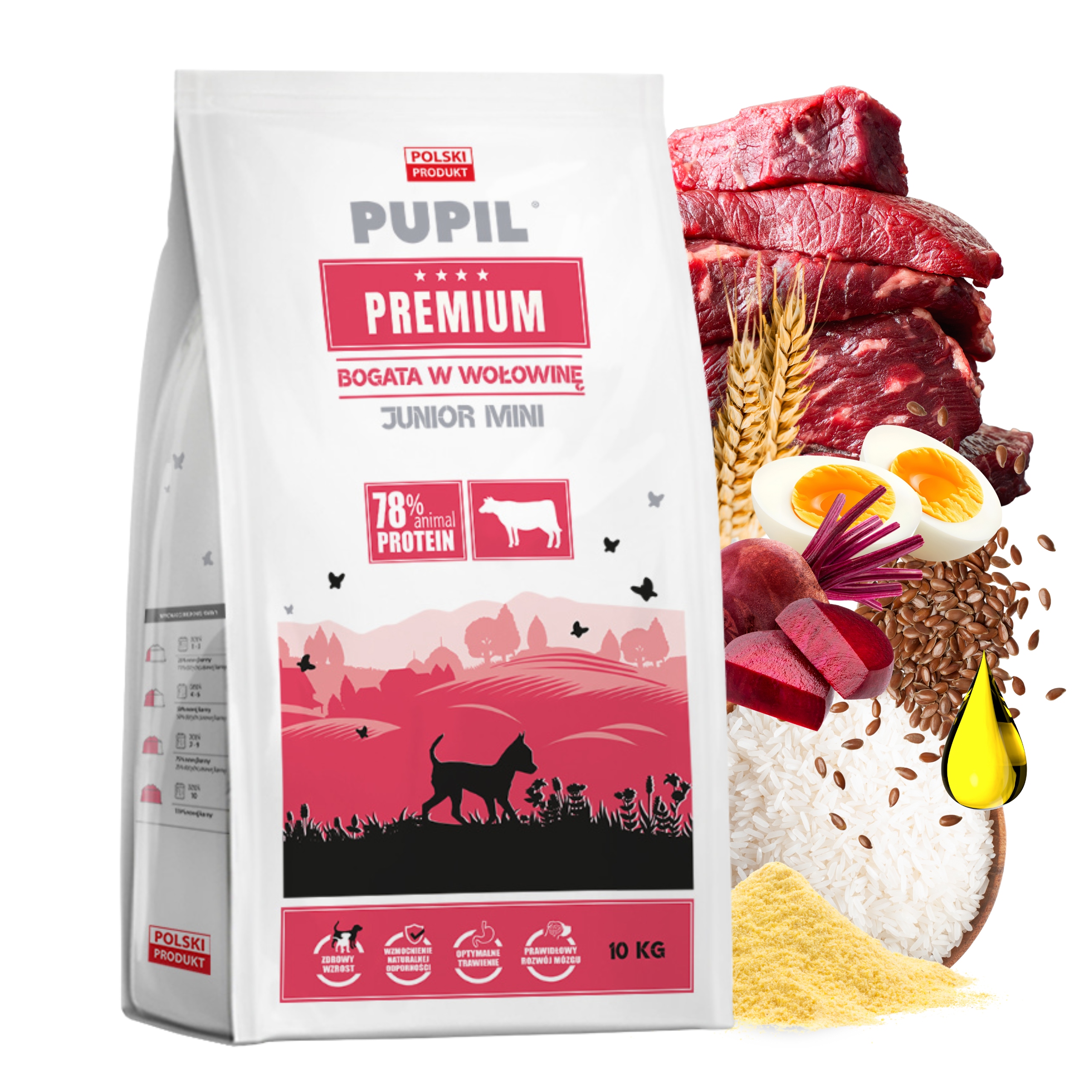 Levně Pupil Premium Junior Mini krmivo pro štěňata malých plemen Hovězí maso 10 kg