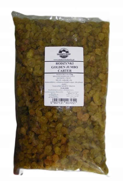 Rodzynki Golden Jumbo XXL Carter 5kg