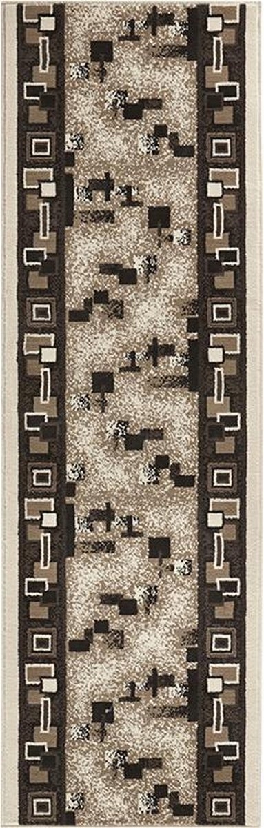 Béžový koberec, behúň s krátkym vlasom 80 x 300 cm